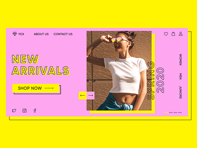 Daily UI #003 - Landing page concept daily 100 challenge dailychallenge dailyui dailyui003 design ecommerce fashion landing page design landingpage online shop online store shop ui