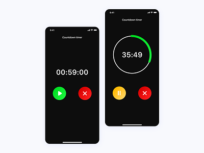 Daily UI #014 - Countdown Timer 014 app app design concept countdown countdowntimer daily 100 challenge daily014 dailychallenge dailyui ios iosapp timer timer app timerui ui