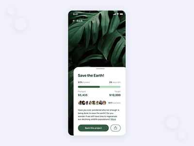 Daily UI #032 - Crowdfunding Campaign app concept crowd funding crowdfund crowdfunding crowdfunding campaign daily 100 challenge dailychallenge dailyui design e comerce e commerce app e commerce shop interface ios iosapp ui uidesign ux