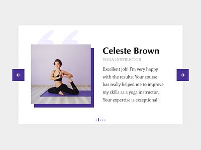 Daily UI #039 - Testimonials 039 concept daily 039 daily 100 challenge daily ui daily ui 039 dailychallenge dailyui design desktop e comerce interface testimonial testimonials ui uidesign yoga