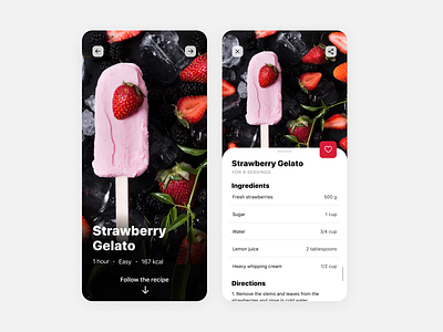 Daily UI #040 - Recipe 040 app concept daily 040 daily 100 challenge daily ui 040 dailychallenge dailyui food app interface ios ios app ios app design recipe recipe app recipe book recipe card ui uidesign ux