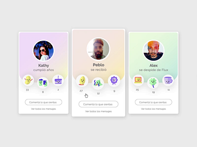 Runrun - Social Cards animation illustration motion motion ui reaction social ui design