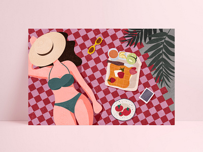 Day2.Go on a picnic alone botany girl illustration illustrations picnic