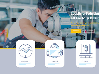 Landing Page for a manufacturing plant branding design graphic design ui ux