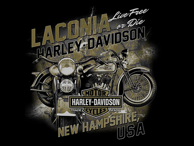 Harley-Davidson Laconia Vintage Art apparel apparel graphics branding illustration