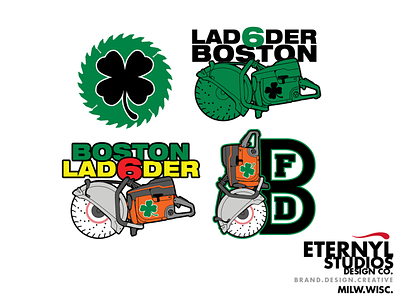 Boston FD Ladder 6 Logo Art apparel graphics branding design illustration logo typography vector
