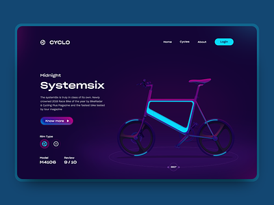 Cyclo landing page cart colorful cycle game gradient illustration neon shopping shopping app ui uidesign vector web webdesign webpage