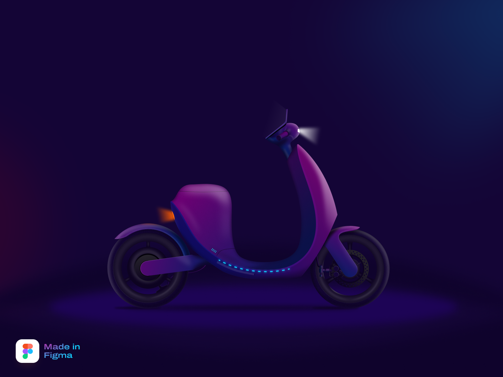 NEBULA Future Bike 3d bike cycle dark electric ev figma figmadesign future graphic design illustration neon scifi vahicle