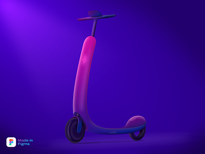 NEBULA Future E-Scooter 3d bike dark design electric ev figma figmadesign graphic design hmi illustration neon scooter vector