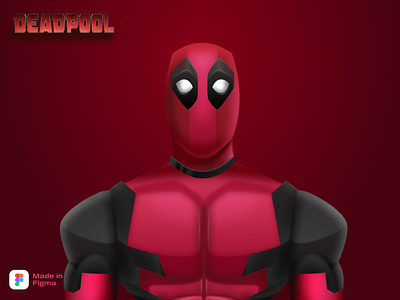 Deadpool - Figma Illustration 3d character deadpool design disney figma free freebie illustration made in figma marvel vector