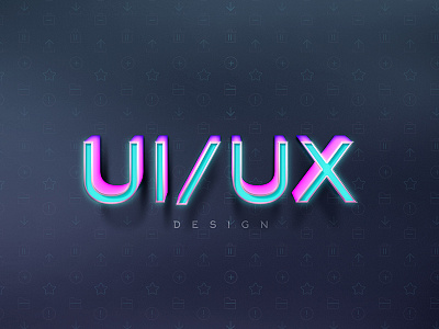 UI/UX Design 3d ai blue design font photoshop pink text typography ui ux
