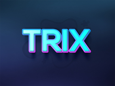 Trix 3D Text 3d ai blue design font photoshop pink text trix typography