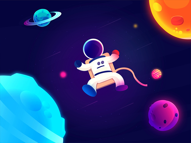 Astronaut by Tribhuvan Suthar on Dribbble