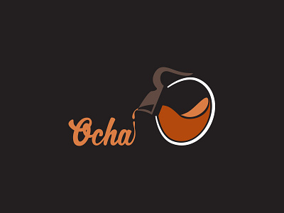 Ocha Logo Design badge breakfast coffee football icon logo logotype red shop