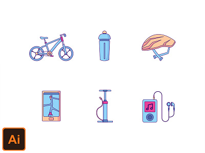 Cycle Sport icon set Freebie cycle free freebie glyphs icon icons ios ios7 psd shapes sports vector