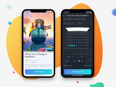 #1 Cinema UI booking cinema color movie sketch ticket ui ux