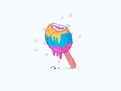 Ice Cream art colours cream happy ice illustration line melting popsicle sprinkles summer winter