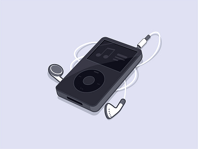 iPod Classic apple ipod classic music sound art icon iconography illustration line old retro