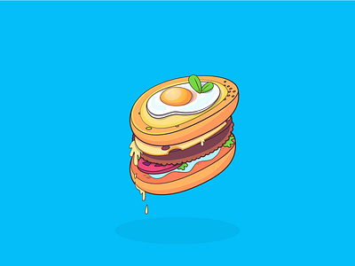 Egg sandwich 🥪 burger dribbble egg flat headphone icon illustration illustrator lineart minimal sandwich vector