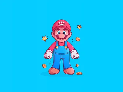 Mario Bros games identity illustration mario mariobros nintendo vector video