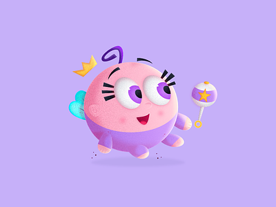 Poof Character affinitydesigner cartoon character cute fairlyoddparents grain grainy illustration poof texture vector