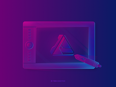 Affinity Designer affinitydesigner art colors dark gradient illustration ipad logo tablet app vector