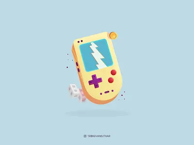 Gameboy cartoon character design dribbble gameboy gamer gradient icon illustration joystick vector