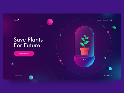 Save Plants For Future design dribbble future illustration landingpage plant science tube web web app webdesign