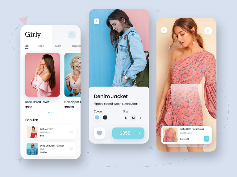 Girly App by Tribhuvan Suthar on Dribbble