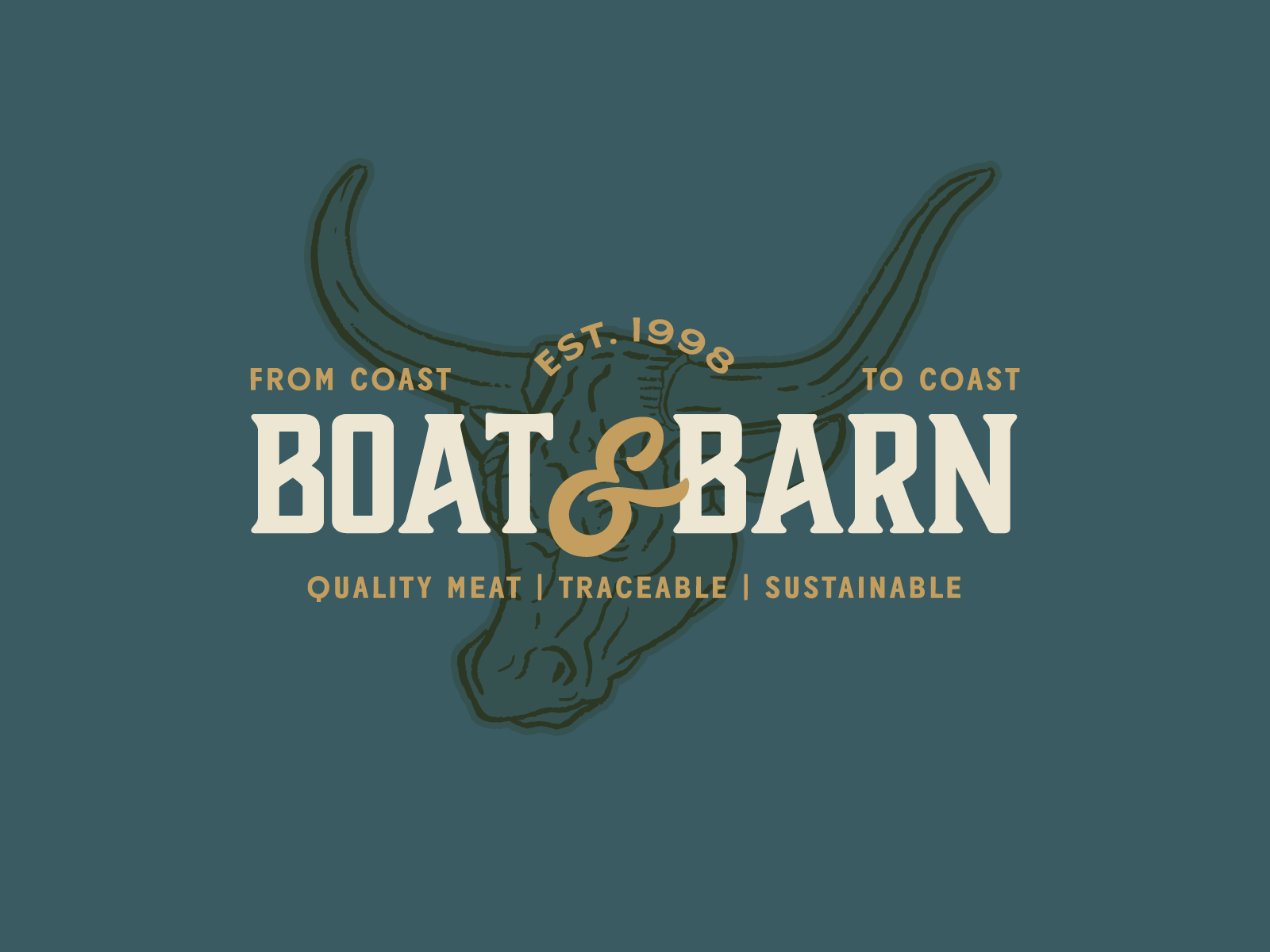 Boat&Barn branding brand brand identity branding cattle design food illustration lifestyle brand logo logo design type design typography vector