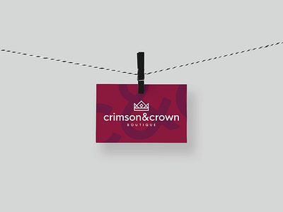 Crimson & Crown Branding: Business Cards brand identity branding fashion fashion brand lifestyle brand logo logo design women womens clothing