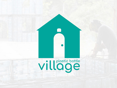 Plastic Bottle Village Brand brand identity branding charity water concept design earth eco friendly enviroment logo logo design non profit ocean planet plastic typography