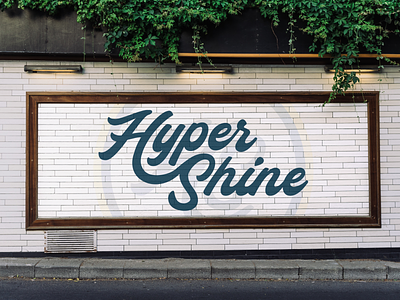 HyperShine Billboard billboard brand brand identity branding design illustration lifestyle brand logo logo design signage typography vector