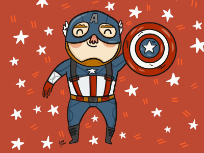 Captain art avengers captain america character design illustration infinity war ipad vector