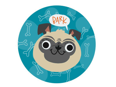 Pug character design cute dog doggo illustration illustrator pug vector