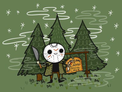 Friday the 13th Lil' Jason adobe draw character design friday the 13th halloween illustration ipad pro lydia jean art movie spooky vector