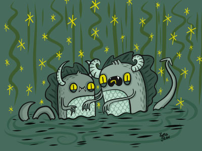 Swamp Creatures art book illustration character design design halloween illustration ipad pro lydia jean art spooky vector