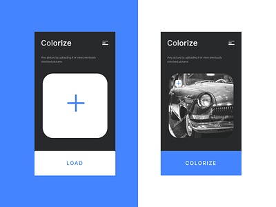 A Colourizer App app app concept color concept dark design figma kamal search theme typography ui ui design ux