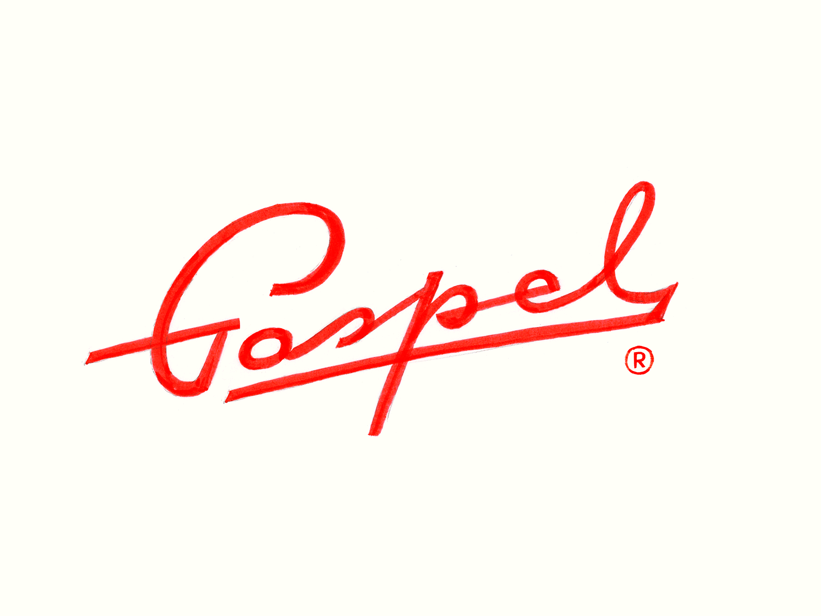 Gospel (Exploration) branding hand painted lettering handlettering lettering lettering design lettering project logo logotype script lettering script letters