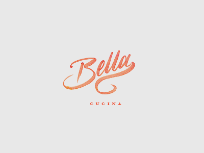 Bella Cucina branding brushtype food handtype italian italy logo logotype magazine mark restaurant script