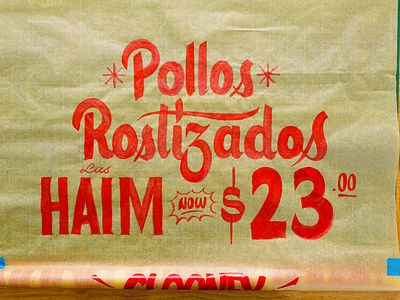 Las Haim lettering sign painting typography