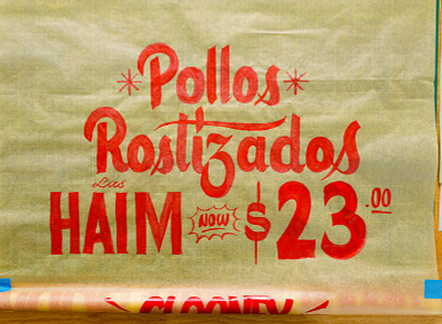 Las Haim lettering sign painting typography
