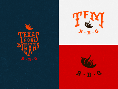 Texas for Mexas bbq chilly logotype mexico monogram texas