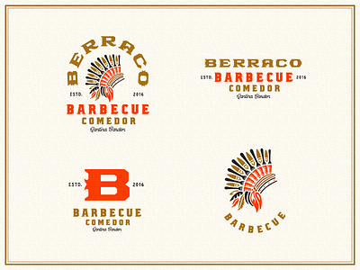 Berraco Comedor barbecue bbq branding cantina logotype mexico native american restaurant typography
