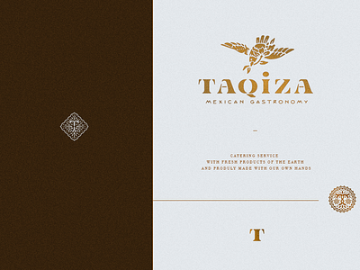 Taqiza, Mexican Gastronomy branding catering eagle gastronomy icons letter t mexico sidney tacos