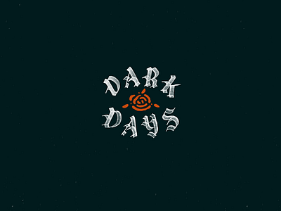 Dark Days gothic type handlettering lettering logo logotype rose typography