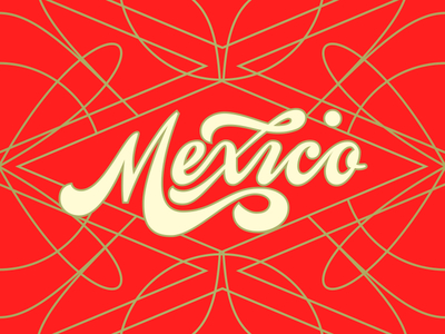 Mexico custom type lettering mexico script typography