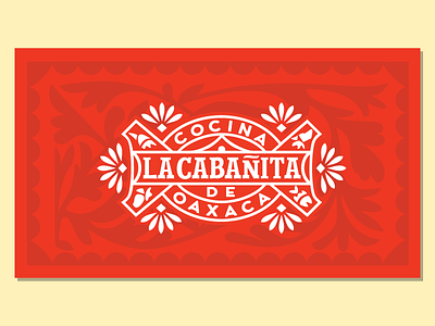 La Cabañita Logo business card illustration logotype mexican pattern restaurant