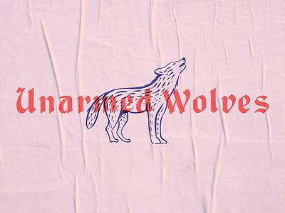 Unarmed Wolves illustration lettering logo logotype