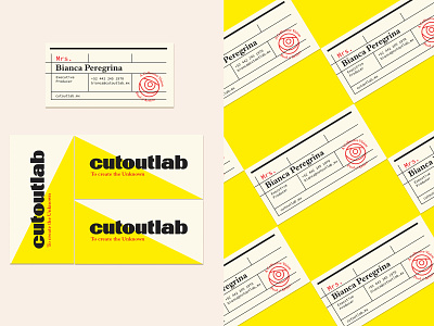 Cutoutlab Cards business card business card design color shceme design icon logo logotype typography